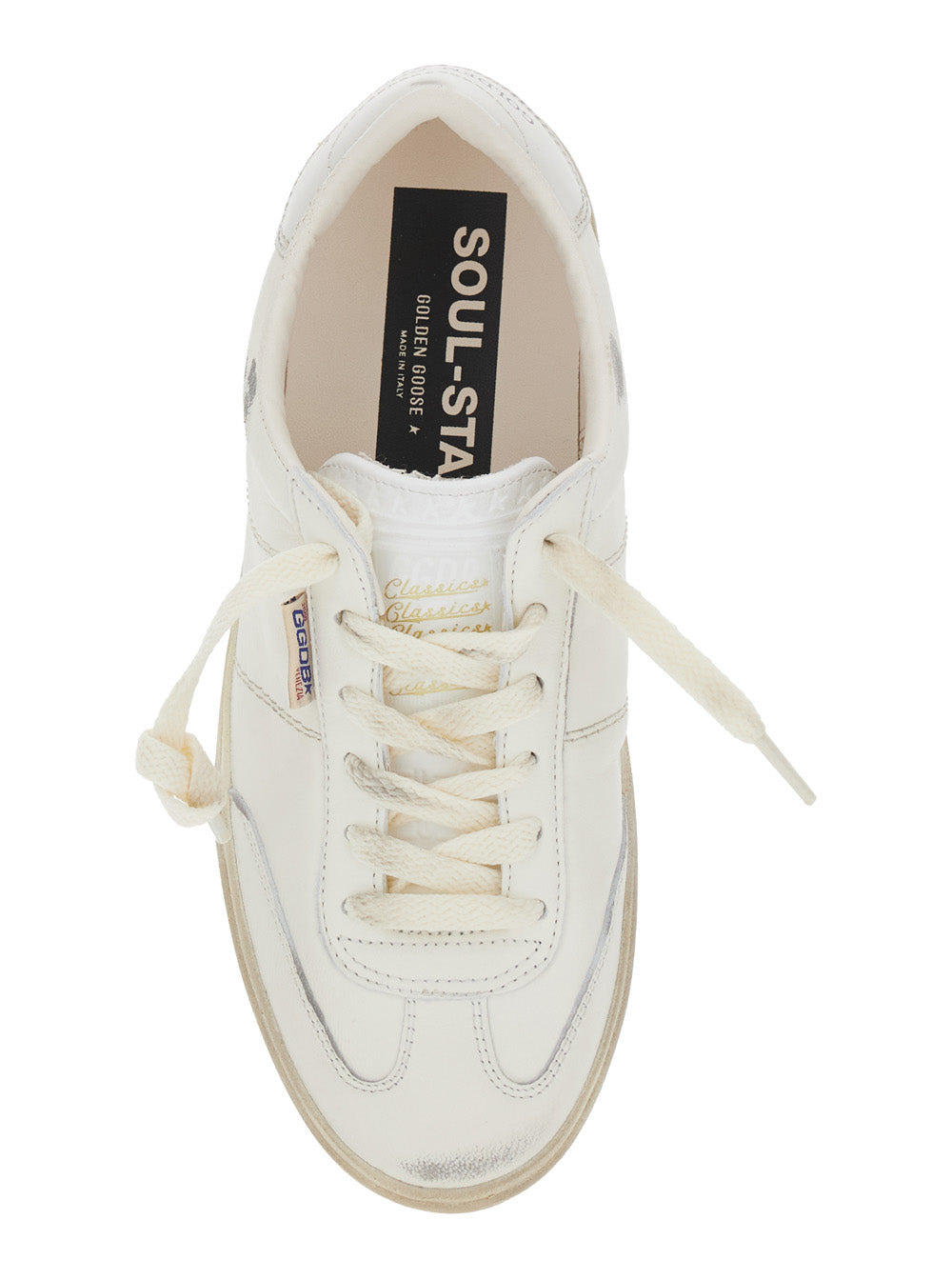 Golden Goose Women 'Soulstar' White Low Top Sneakers With Logo Patch On The Tongue And Logo Letterin - 4