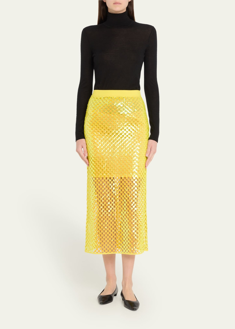 ZANKOV Halene Perforated Midi Skirt outlook
