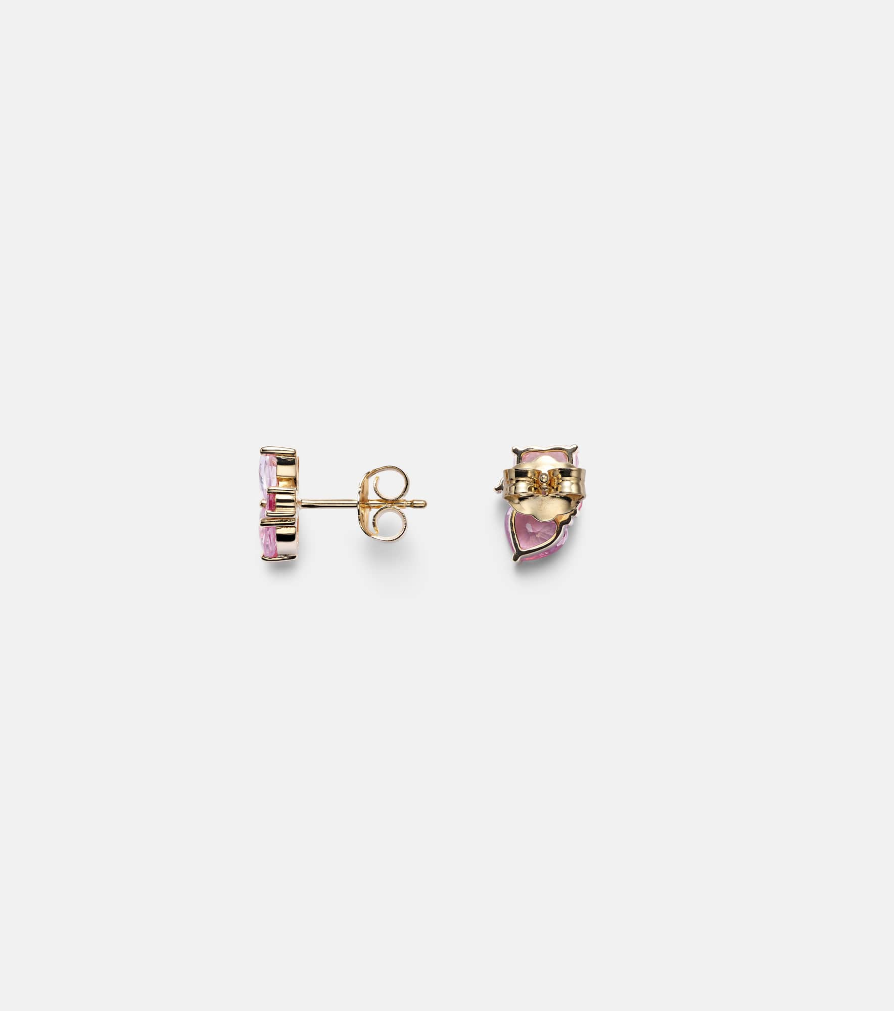 14kt gold earrings with sapphires and diamonds - 4