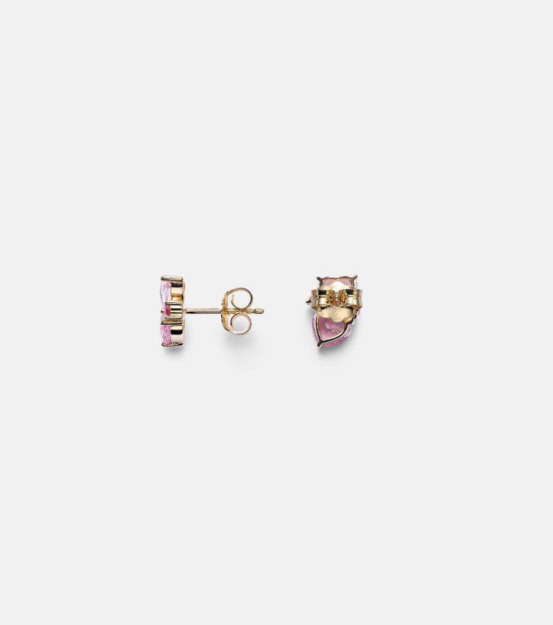 14kt gold earrings with sapphires and diamonds 4