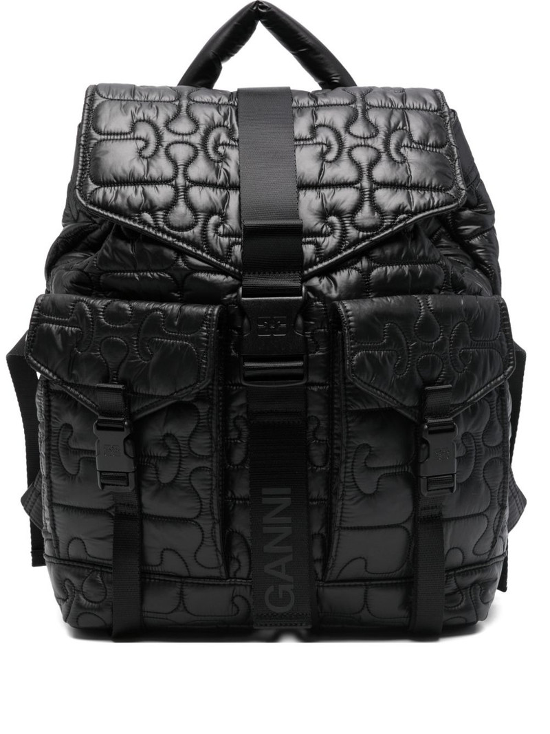 quilted buckle backpack 1