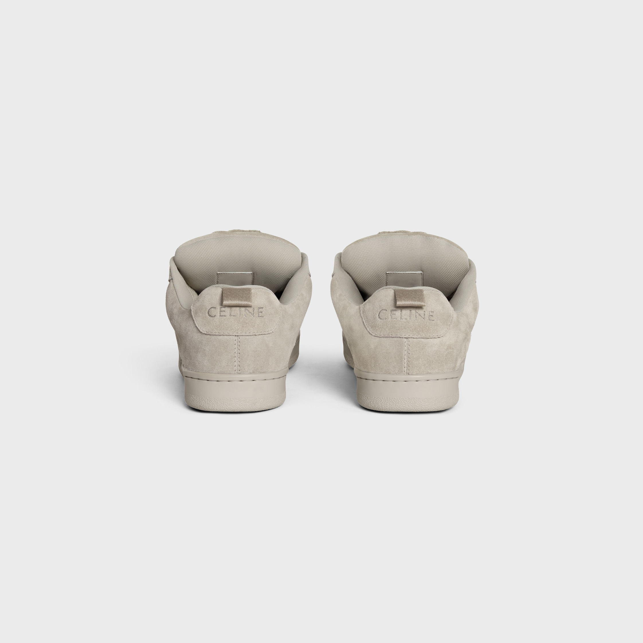 CELINE HUNTINGTON LOW LACE-UP SNEAKER in SUEDE CALFSKIN AND MESH - 3