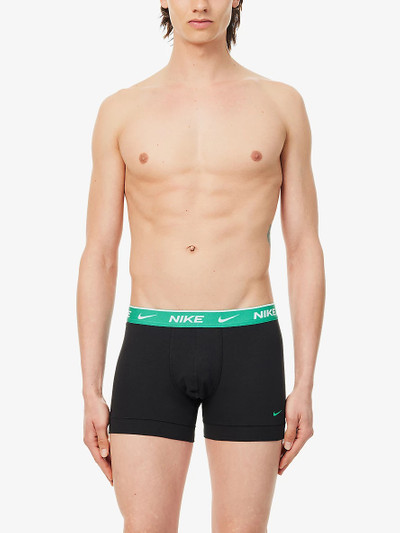 Nike Logo-waistband pack of three stretch-cotton trunks outlook