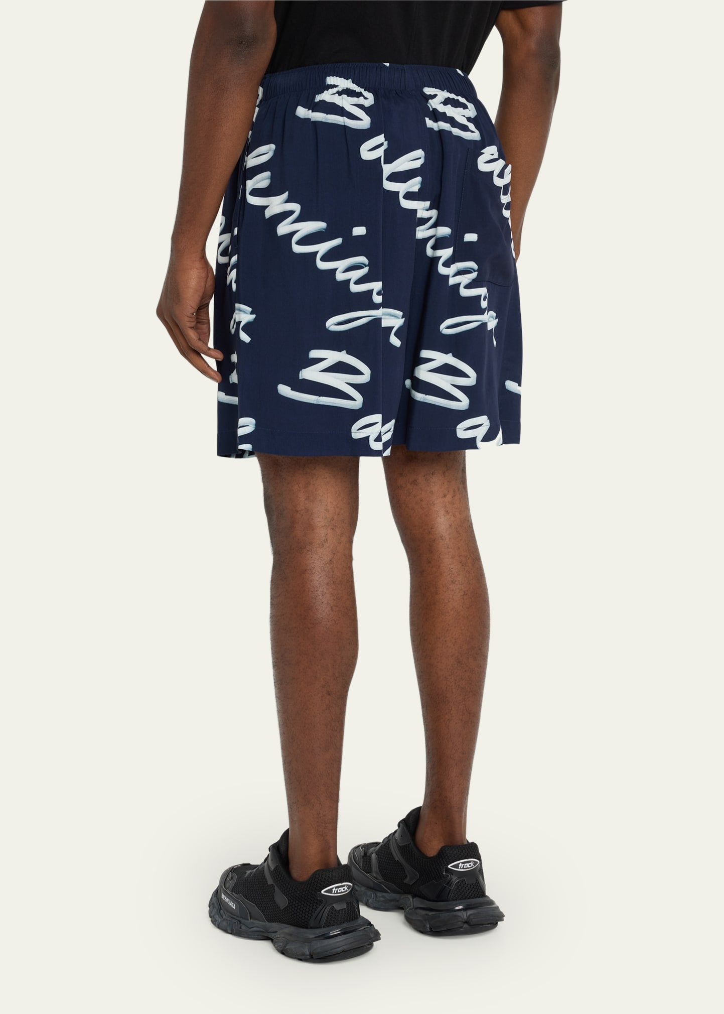 Men's Scribble-Print Pull-On Shorts - 3
