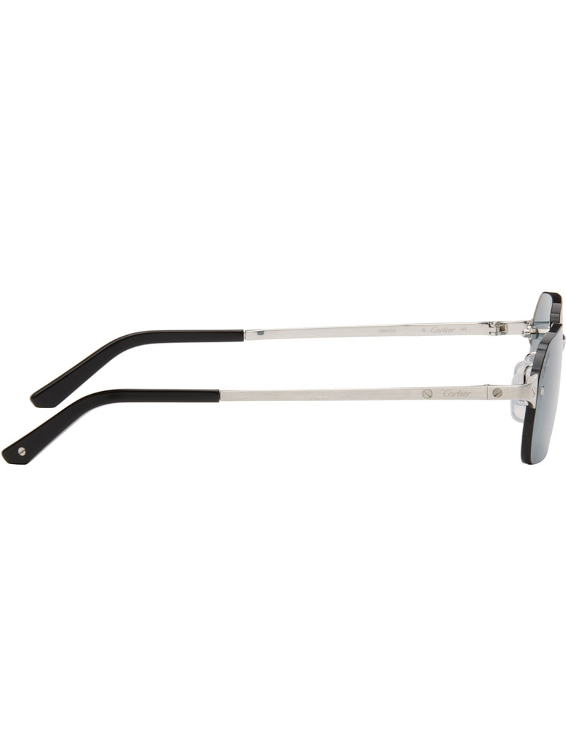 Cartier Silver Santos de Cartier Sunglasses outlook