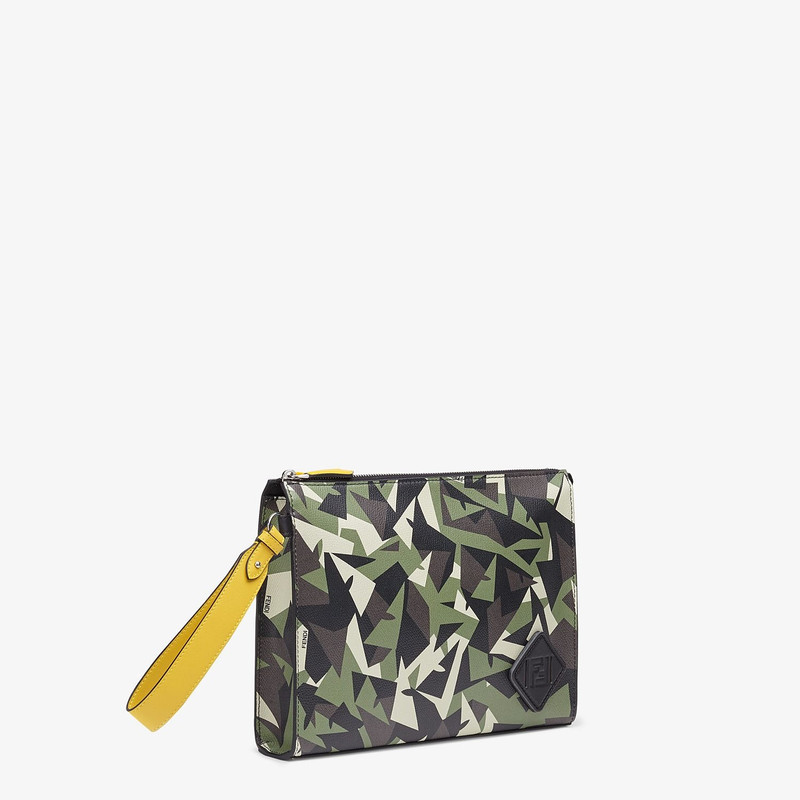 FENDI Green leather pouch outlook