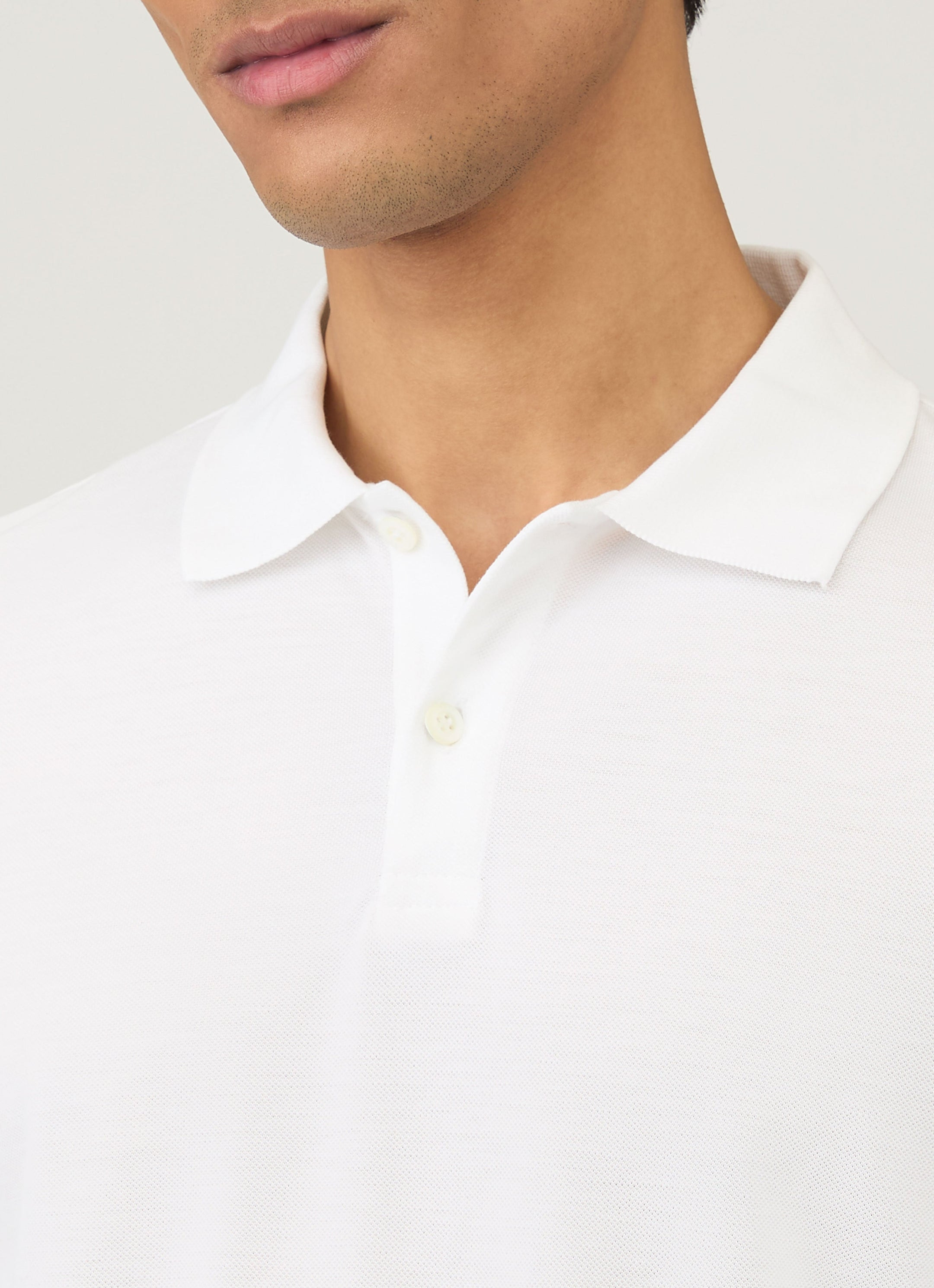 Long Sleeve Piqué Polo Shirt - 6