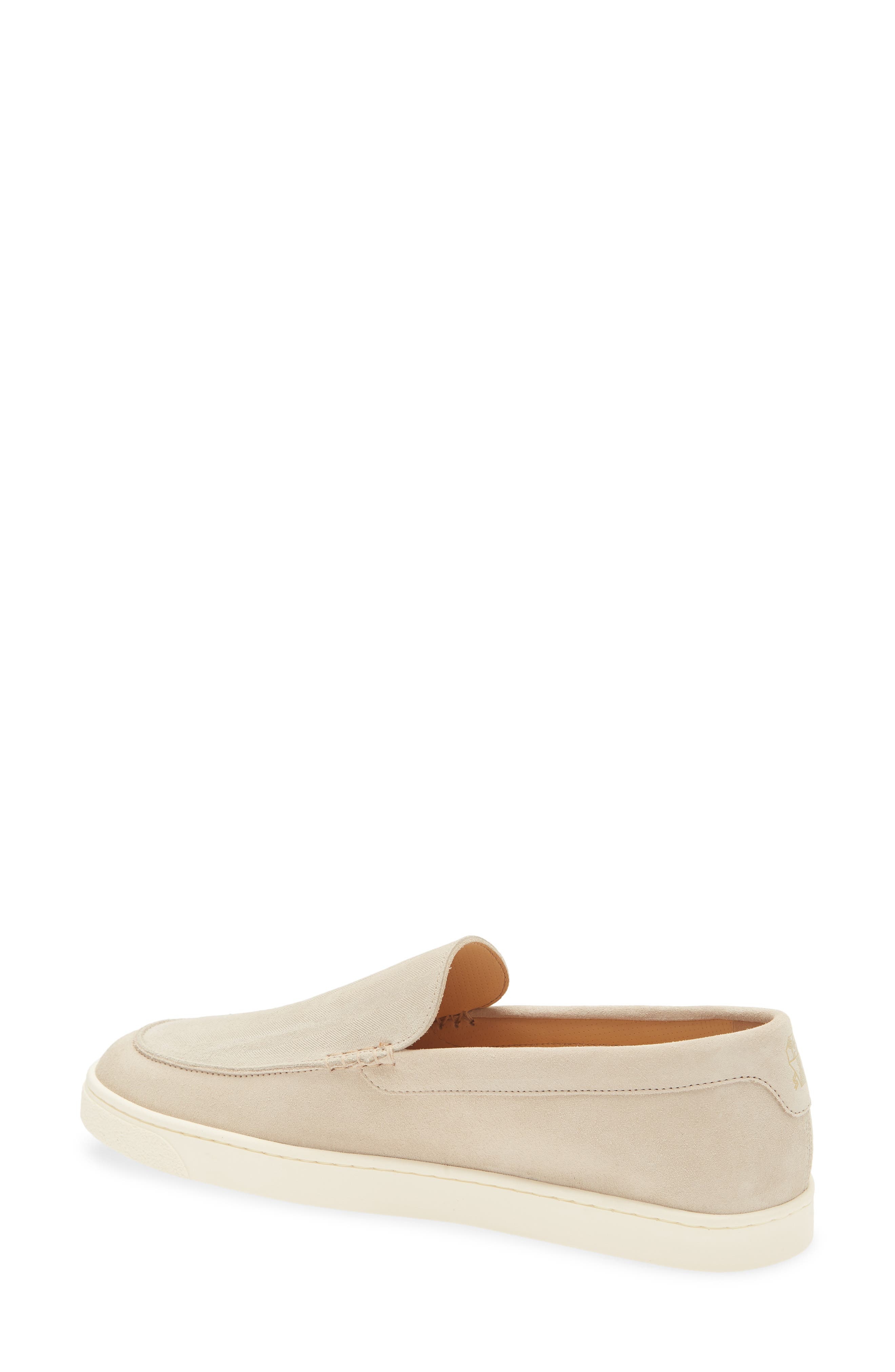 Brunello Cucinelli Chevron Embossed Suede Loafer in Beige at Nordstrom - 2