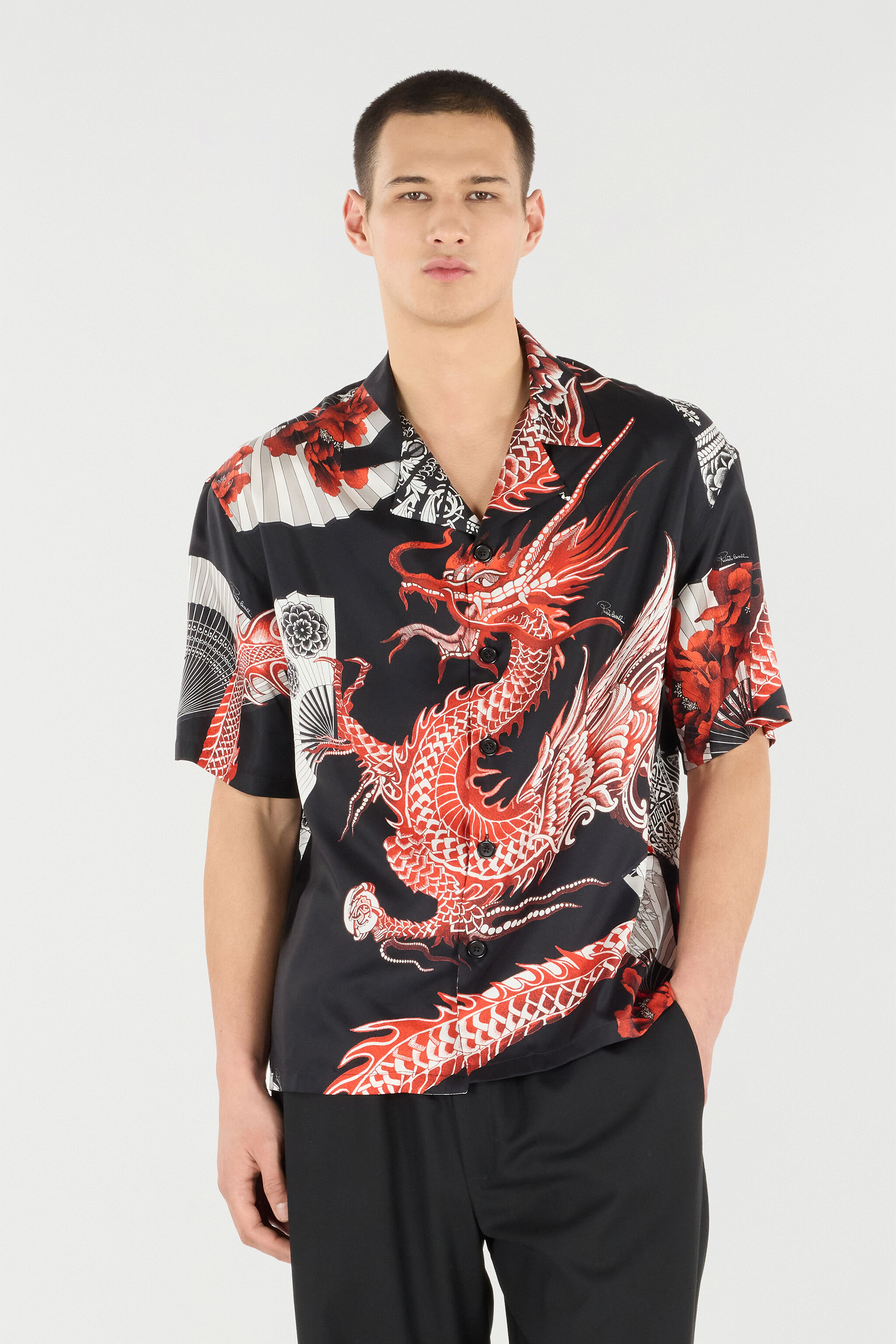 Printed Silk Bowling Shirt - 3
