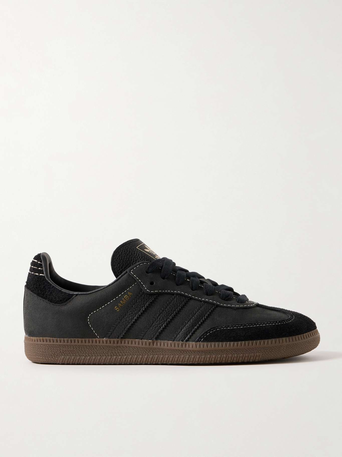 Samba OG leather-trimmed nubuck and suede sneakers - 1