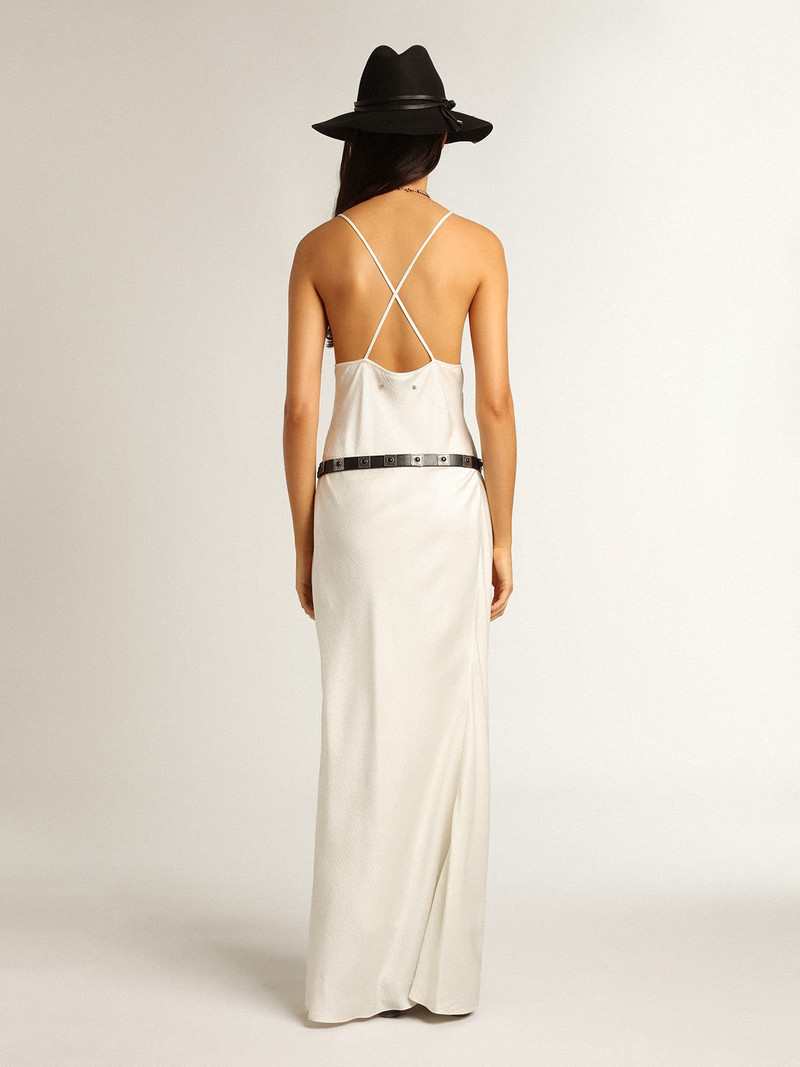 Parchment-colored slip dress 4
