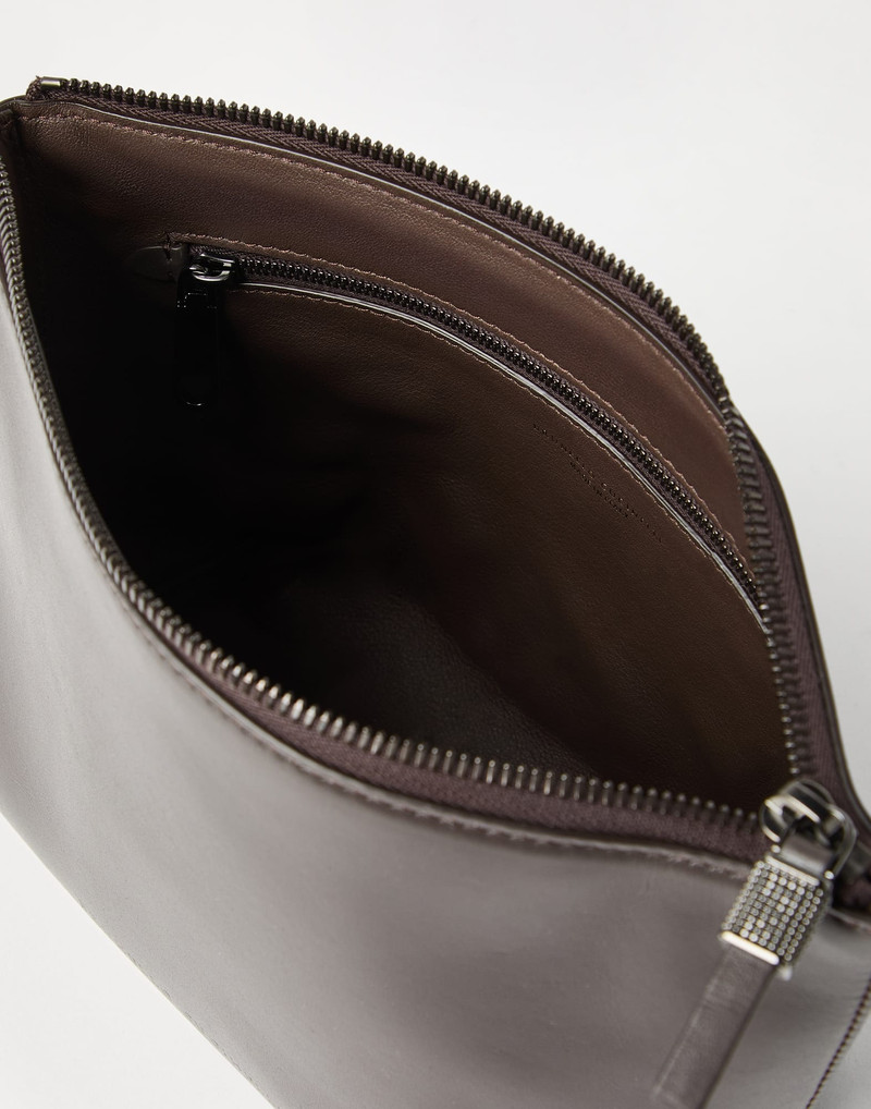 Grained calfskin pouch with monili 5