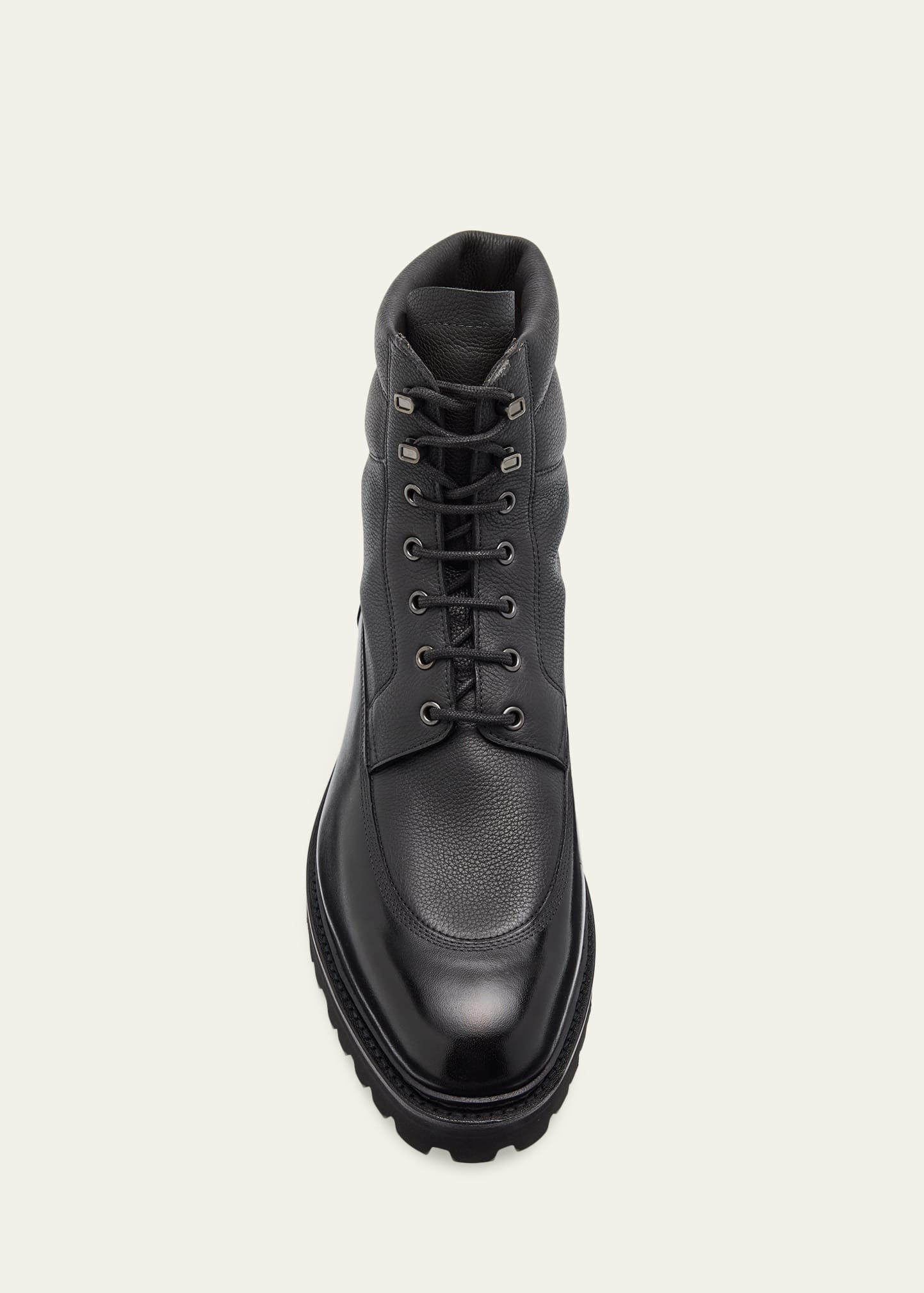 Men's Peak Rubber-Sole Leather Lace-Up Boots - 3