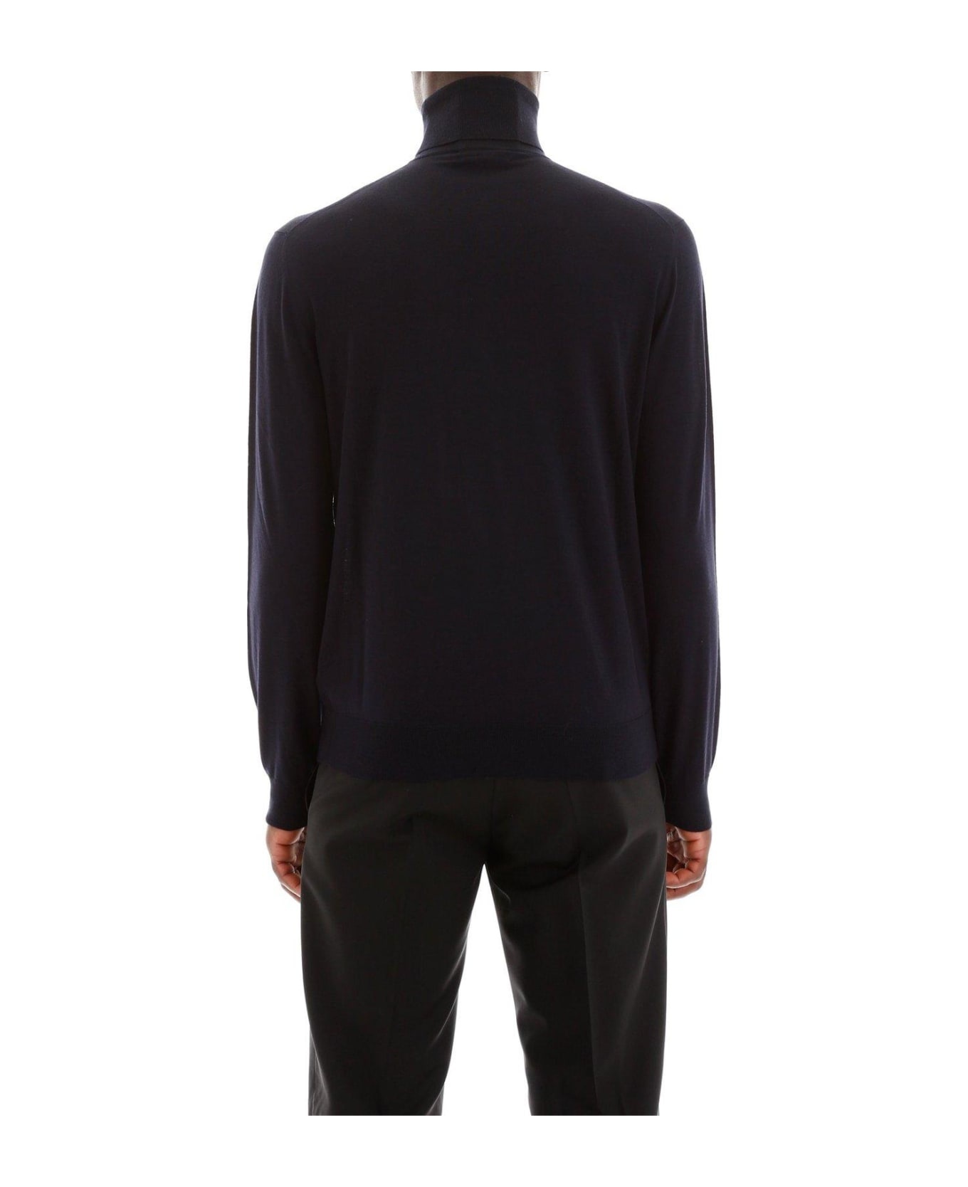 Turtleneck Knitted Pullover - 3