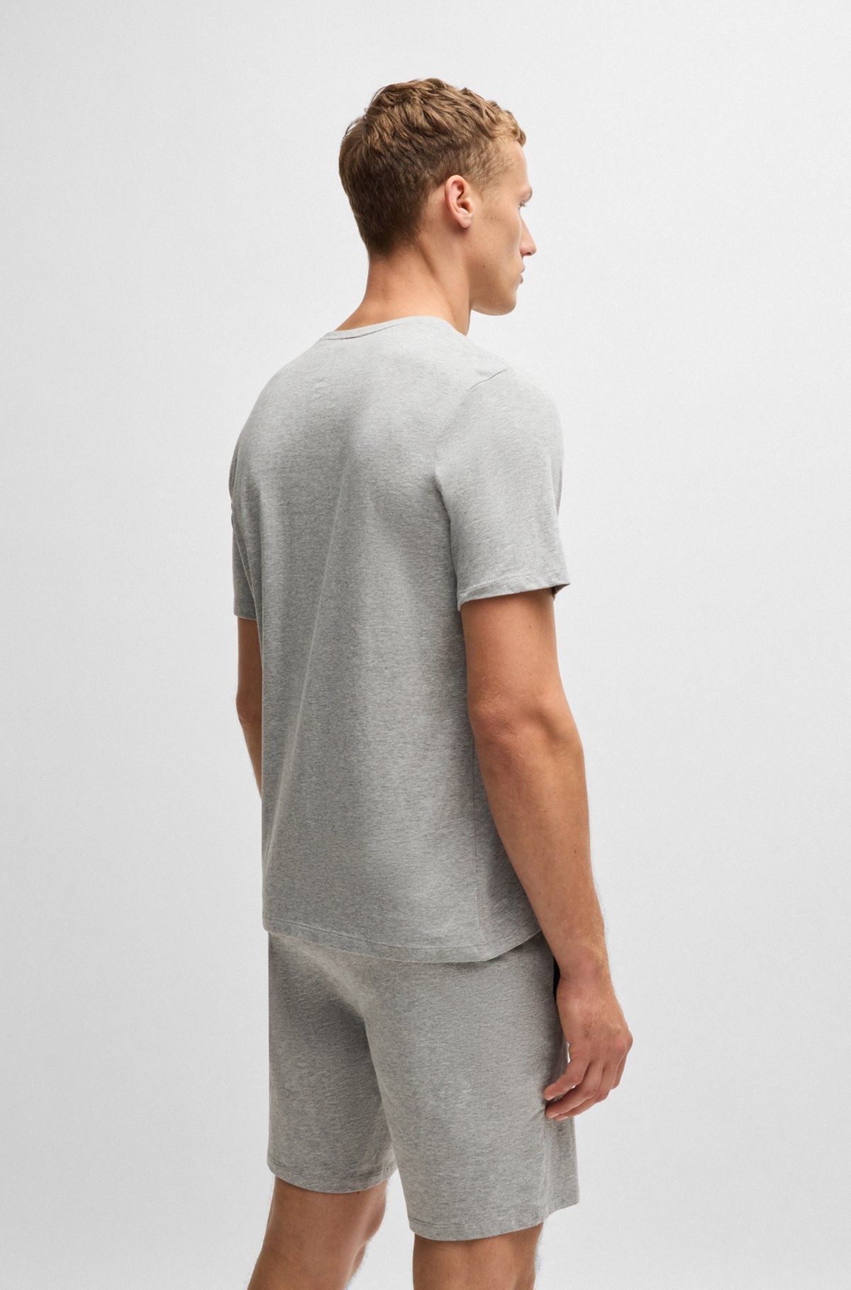 STRETCH-COTTON REGULAR-FIT T-SHIRT WITH LOGO DETAIL - 4