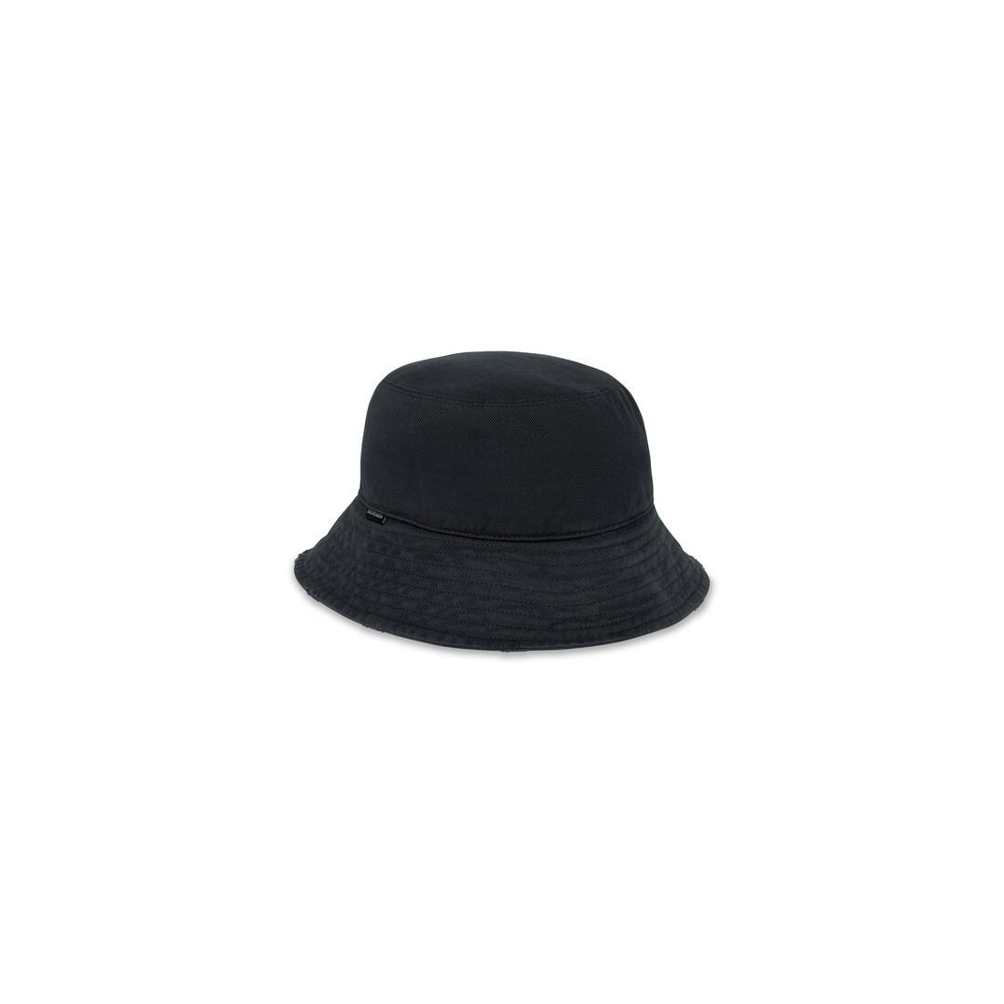 BALENCIAGA Men's Bucket Hat in Black | REVERSIBLE