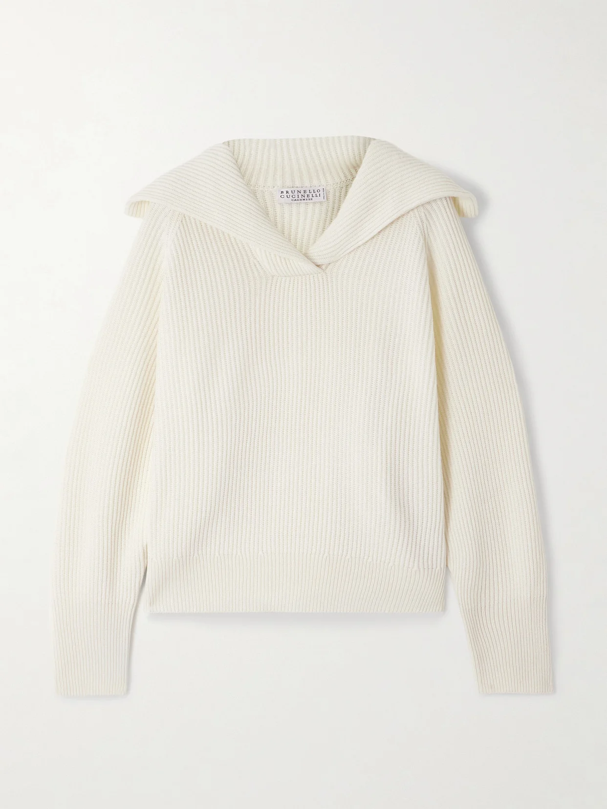 Ribbed Wool, Cashmere And Silk-blend Sweater - 1