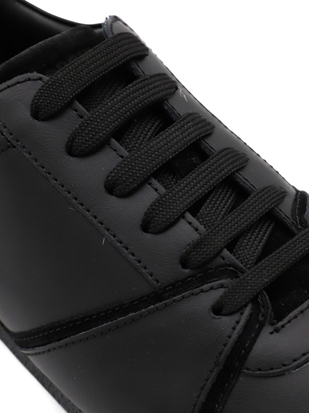 leather suede panel sneakers - 3