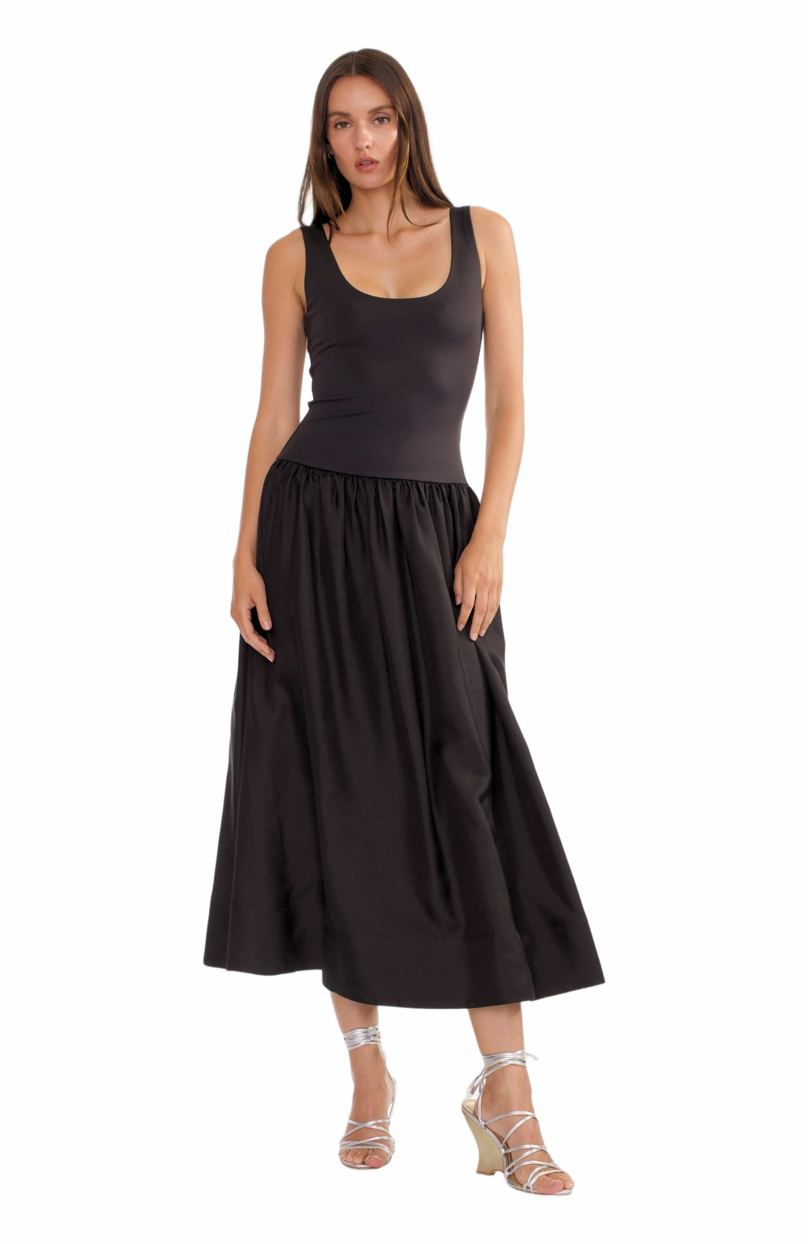 Cynthia Rowley Eloise Drop Waist Dress in Black at Nordstrom - 4