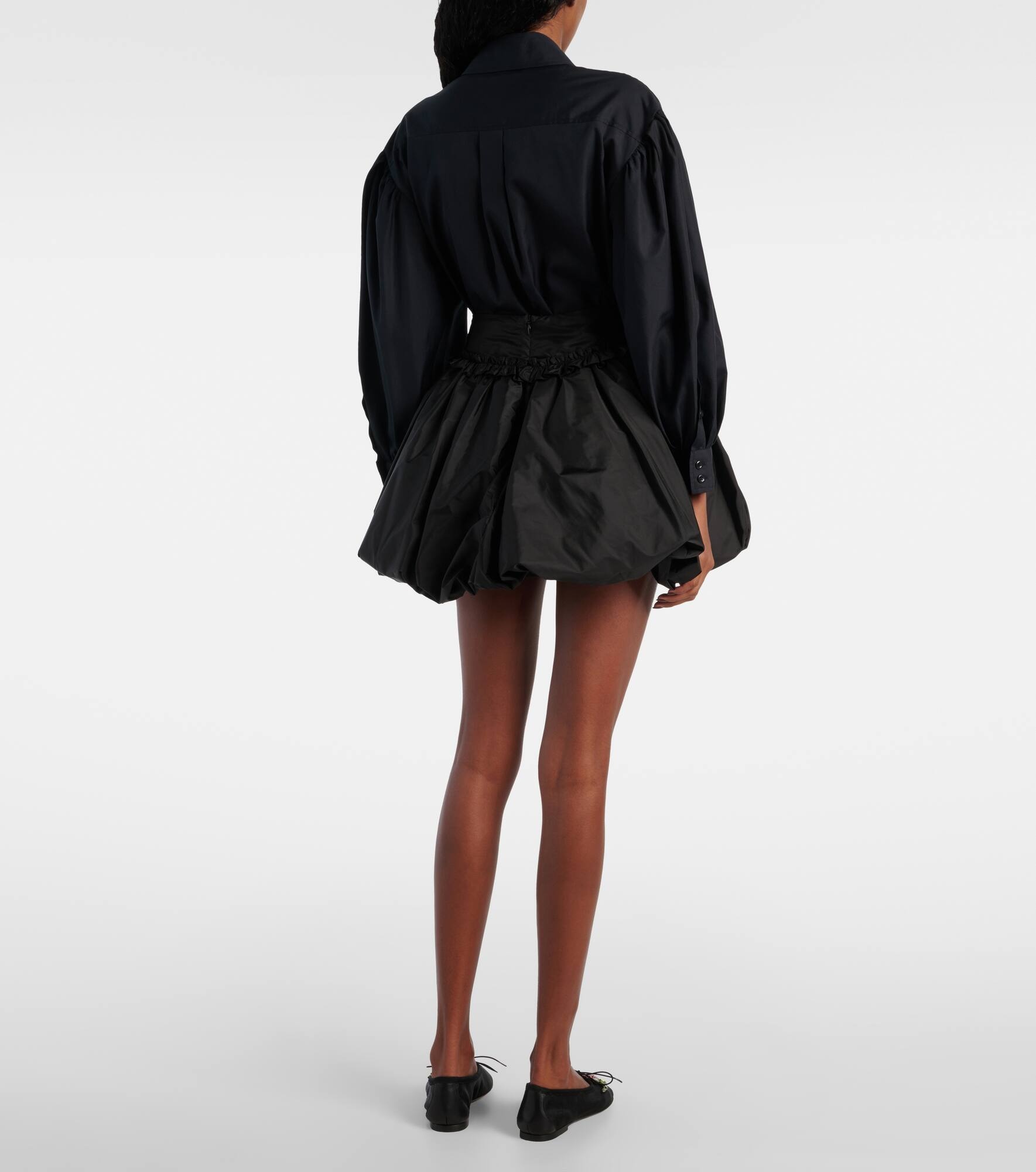 Gathered taffeta miniskirt - 3