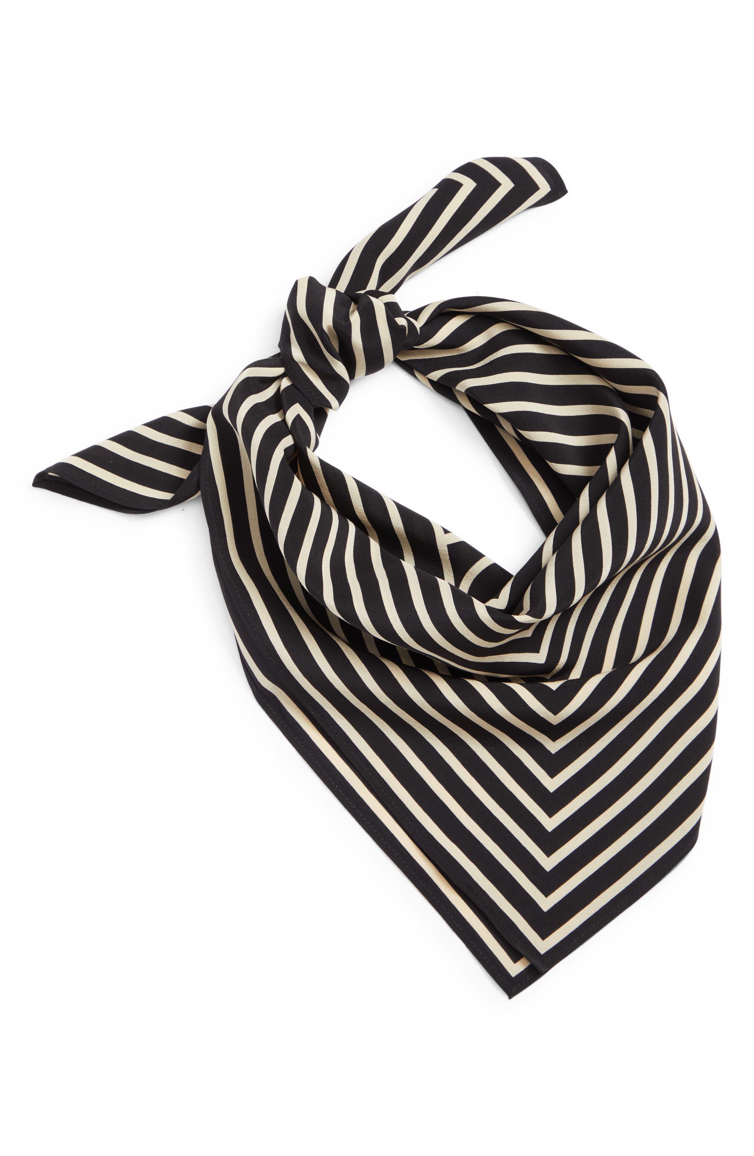 TOTEME Geometric Monogram Silk Scarf in Black at Nordstrom - 2
