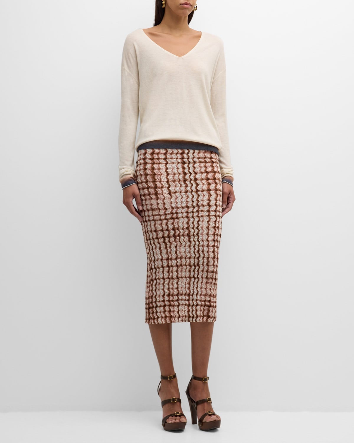 Delicate Statements Ombre Wool-Cashmere Sweater - 3