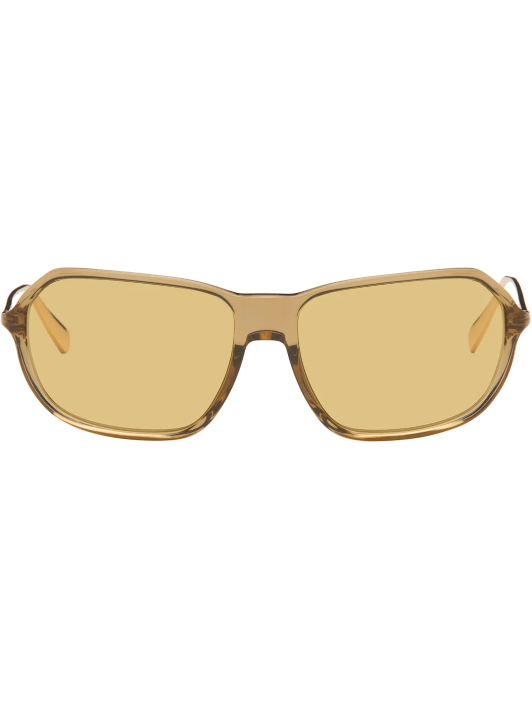 Brown Linda Farrow Edition 'The Mimosa' Sunglasses - 1