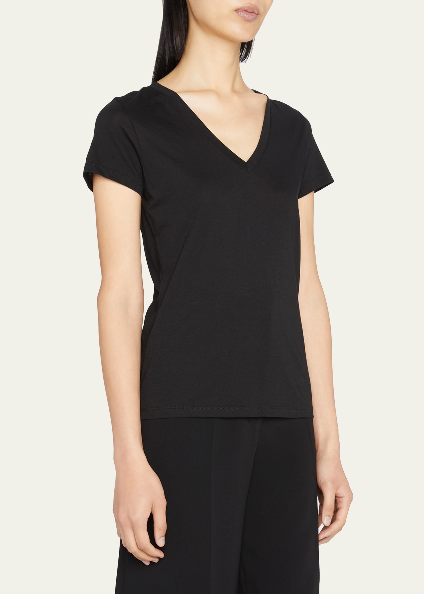Essential Pima Cotton V-Neck Tee - 4