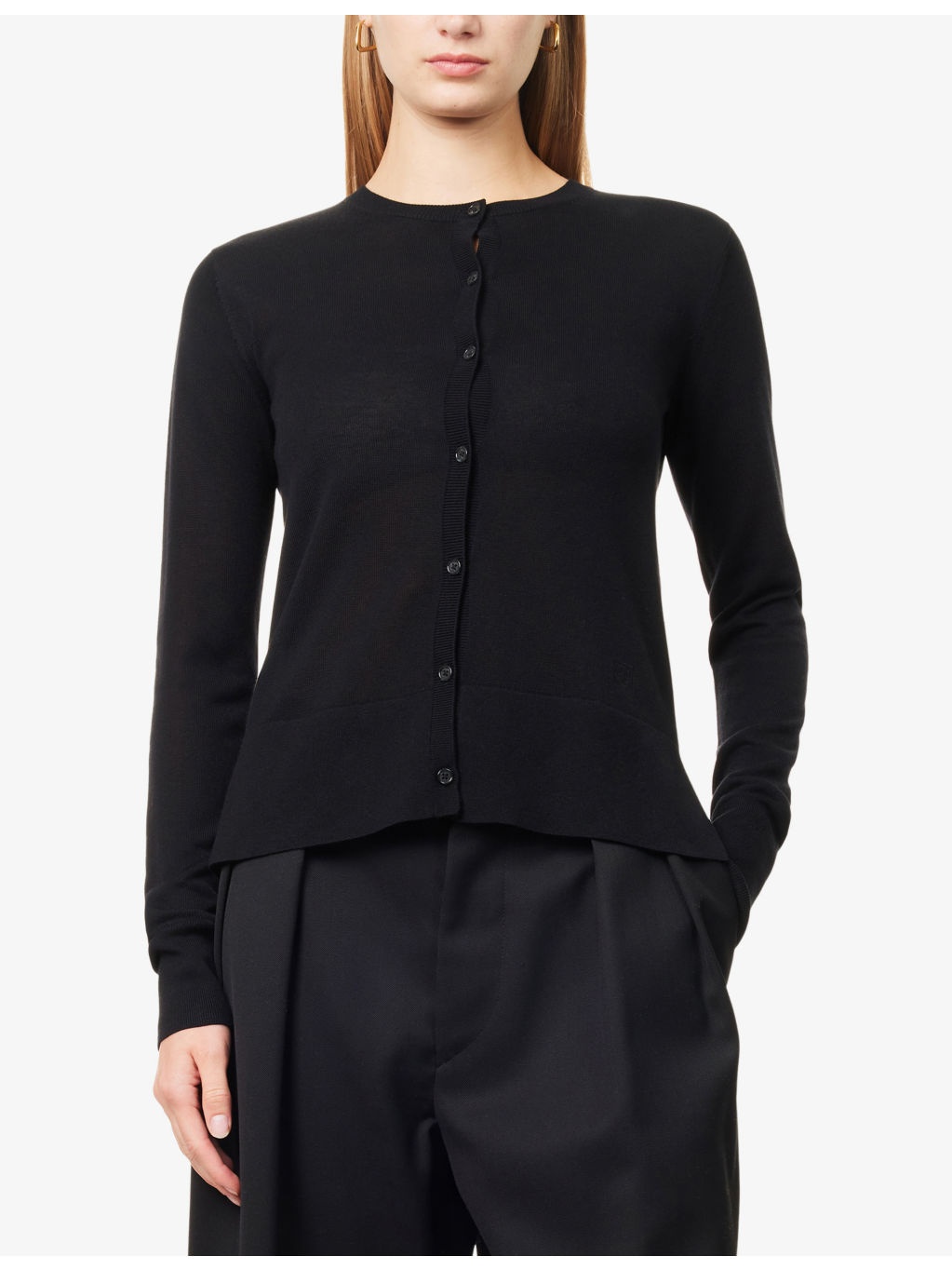 Logo-Embroidered Fine-Knit Cardigan - 3