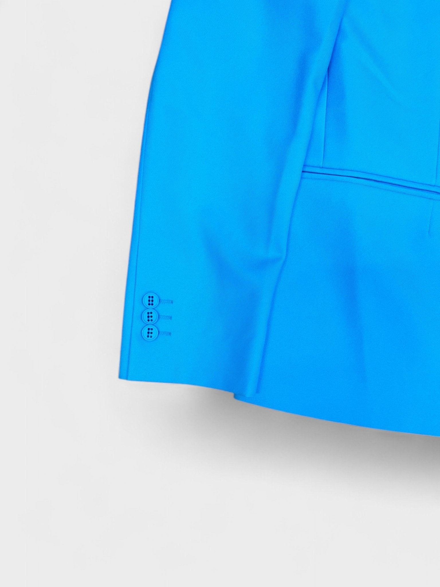 Off White Double Pap 2 Button Drill Relax Cyan Blue - 7