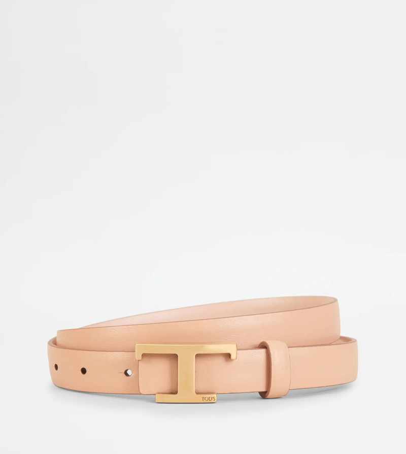 REVERSIBLE LEATHER BELT - PINK 3