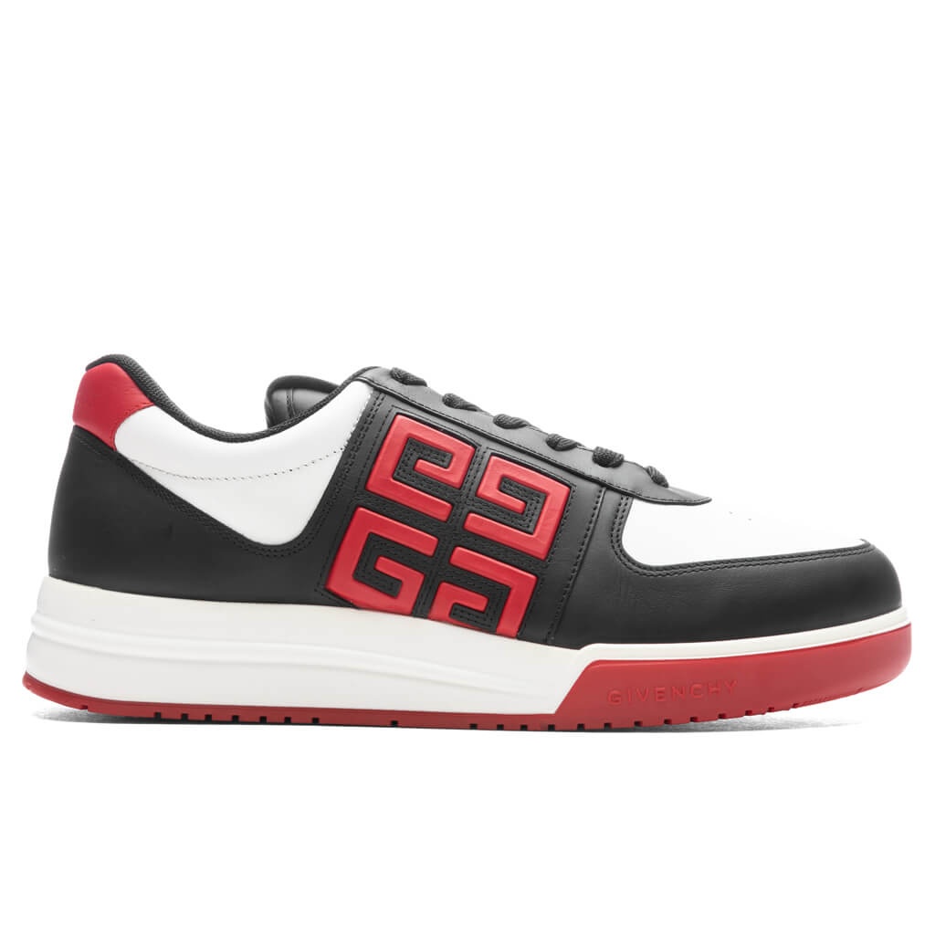G4 LOW-TOP SNEAKERS - BLACK/WHITE/RED - 1