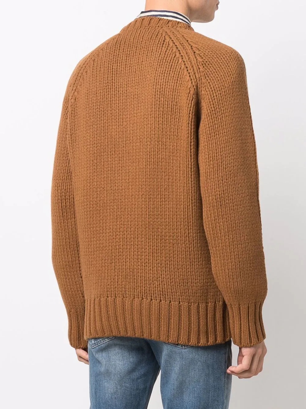 crewneck knitted wool jumper - 4