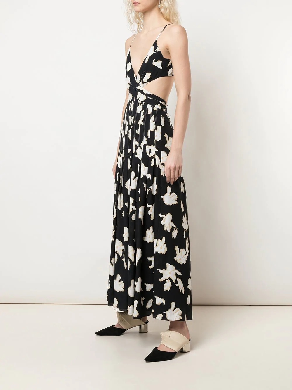 painted iris maxi dress - 3