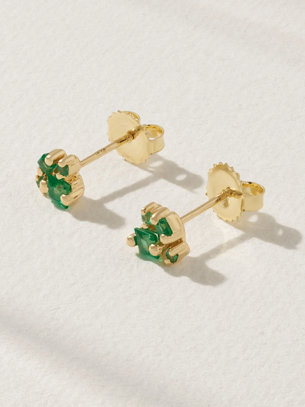 18-karat Gold Emerald Earrings - 1
