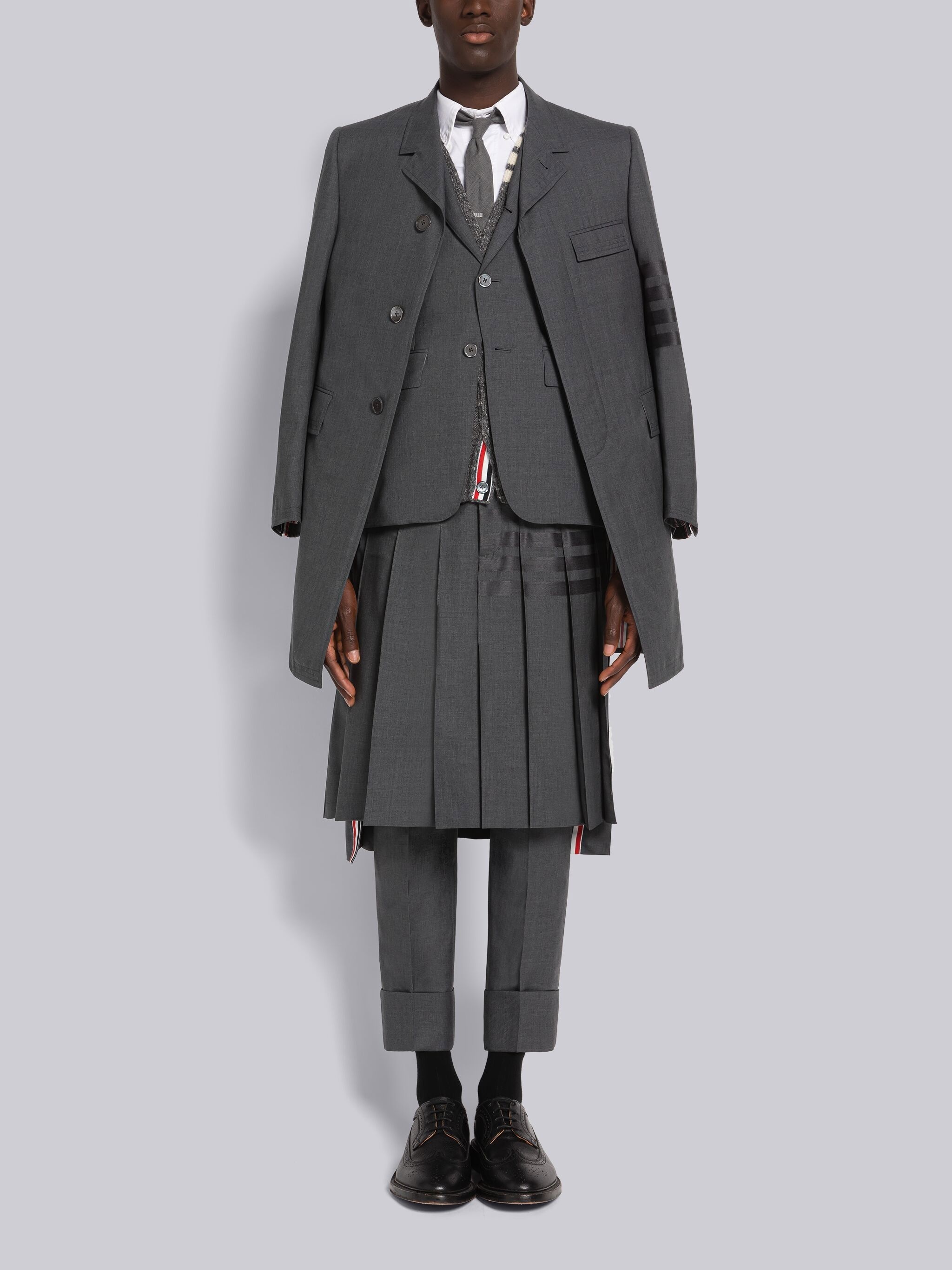 PLAIN WEAVE SUITING 4-BAR CLASSIC SPORT COAT - 4