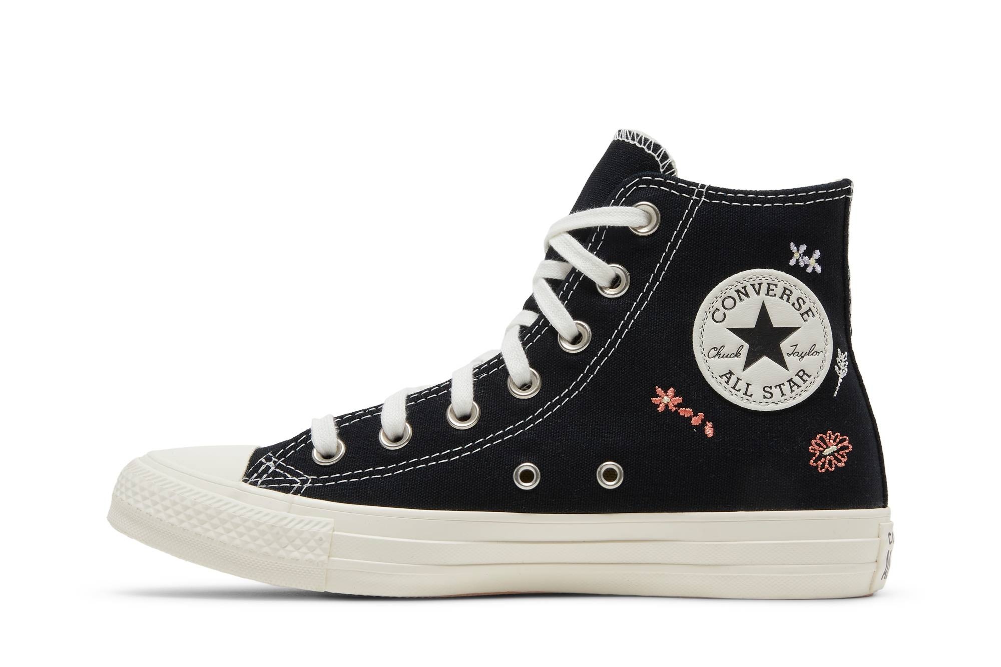 Wmns Chuck Taylor All Star High 'Embroidered Floral - Black' - 3