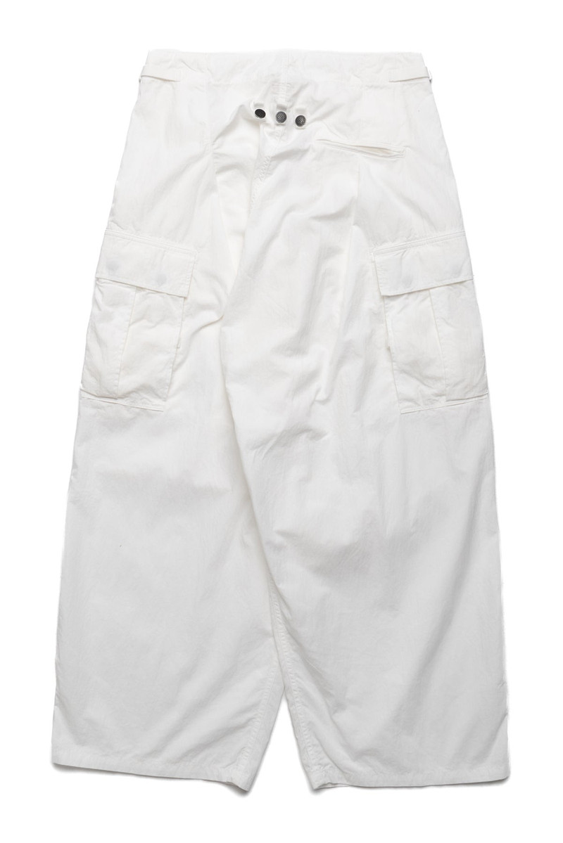 Kapital Rip Stop JUMBO Cargo Pants - White outlook