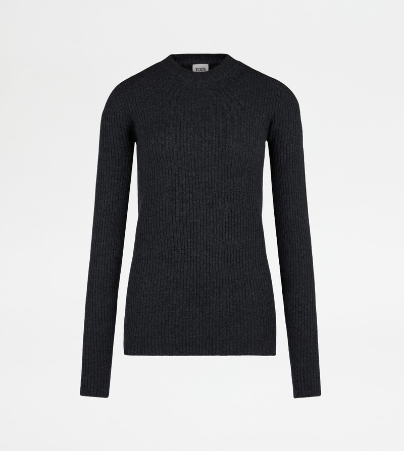PULLOVER IN CASHMERE - GREY 1