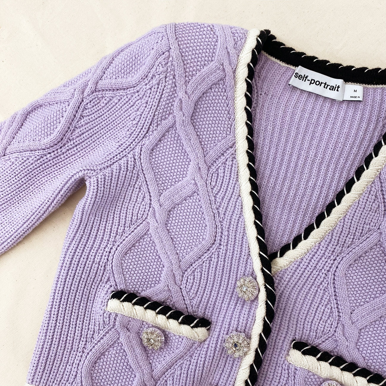 Lilac Knit Cardigan - 4