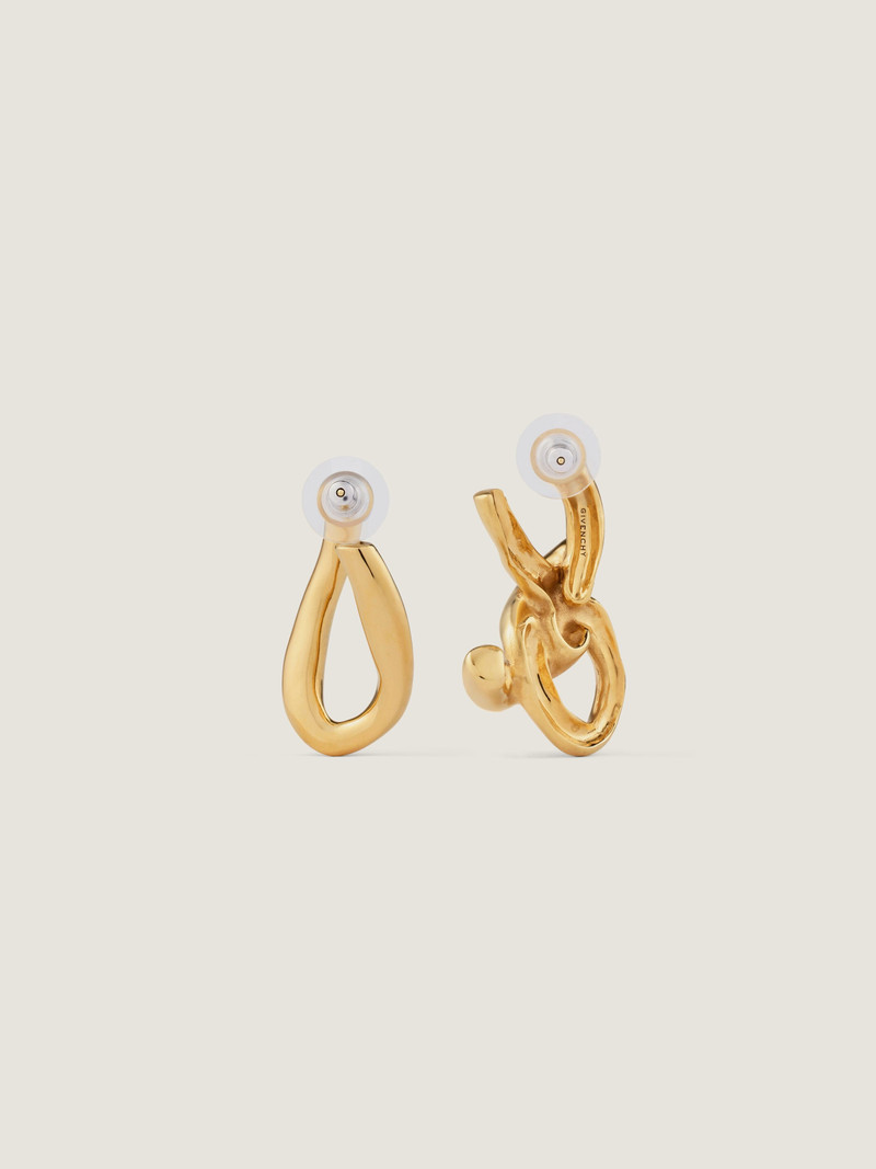CHAIN LINK ASYMMETRIC EARRINGS IN METAL 4