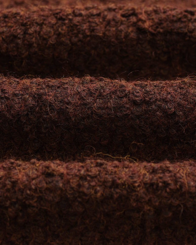 Mount - Brown Reversible Boucle Wool Overshirt 14