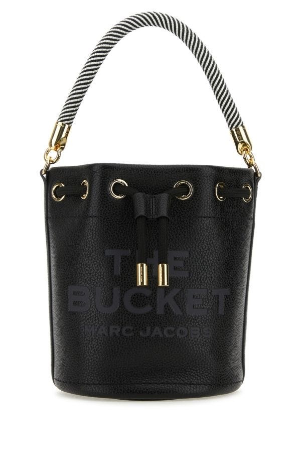 Black leather The Bucket bucket bag - 1