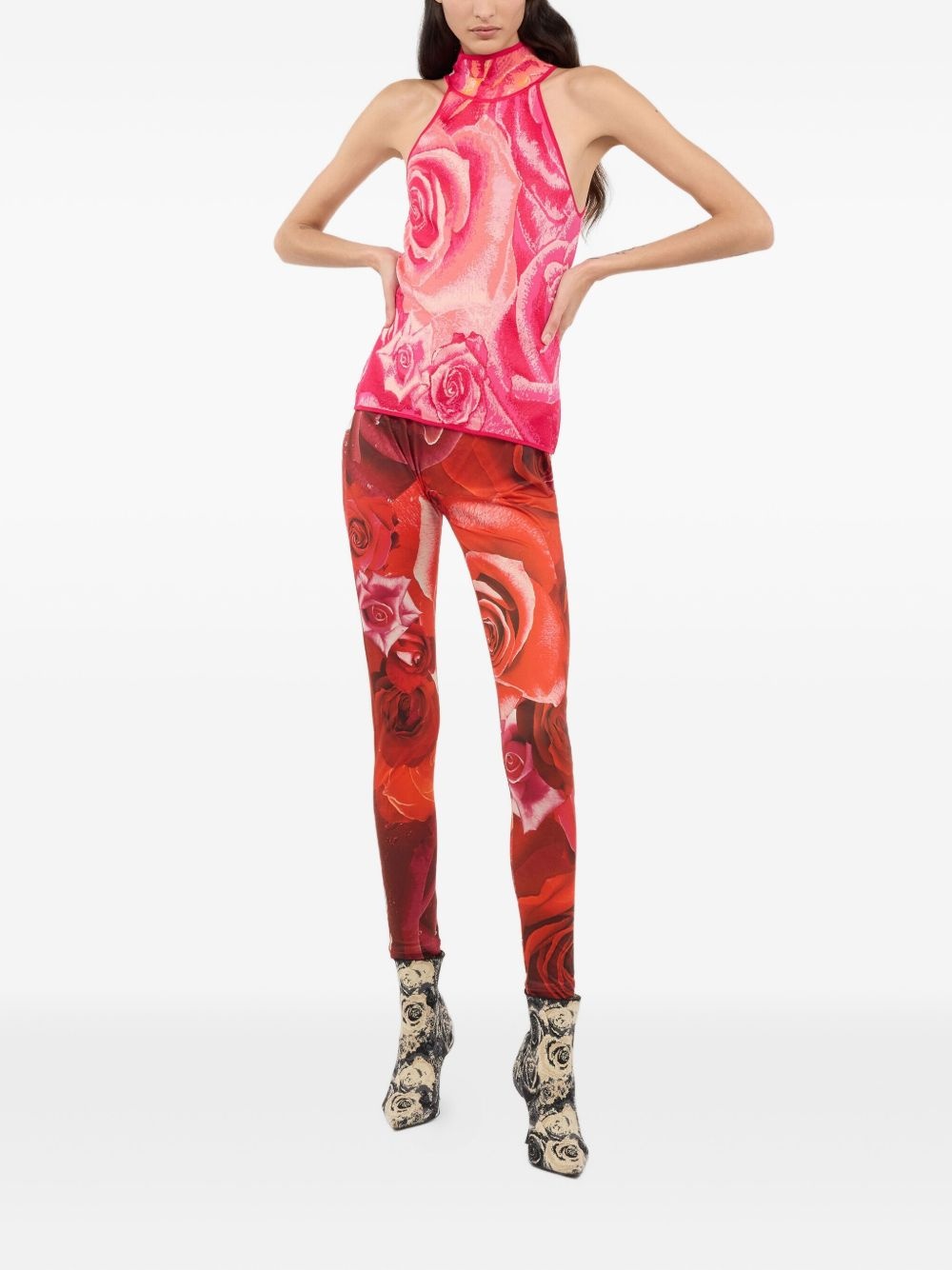 floral-print top - 2