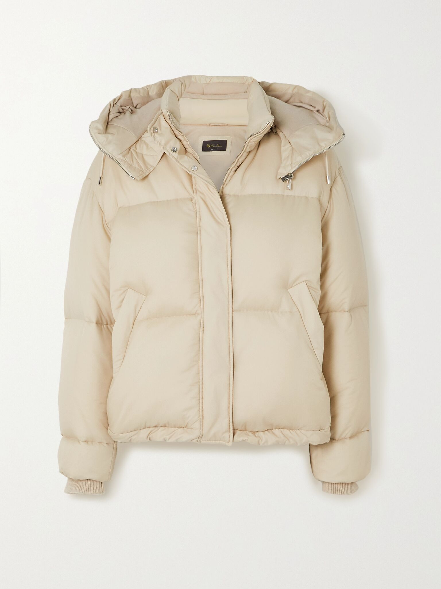 Suter hooded quilted shell down jacket Beige - 1
