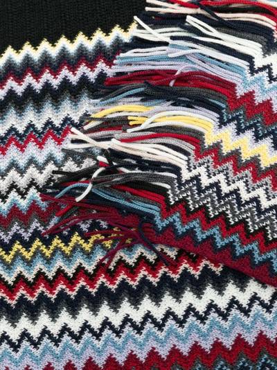 Missoni zigzag-woven wool scarf outlook