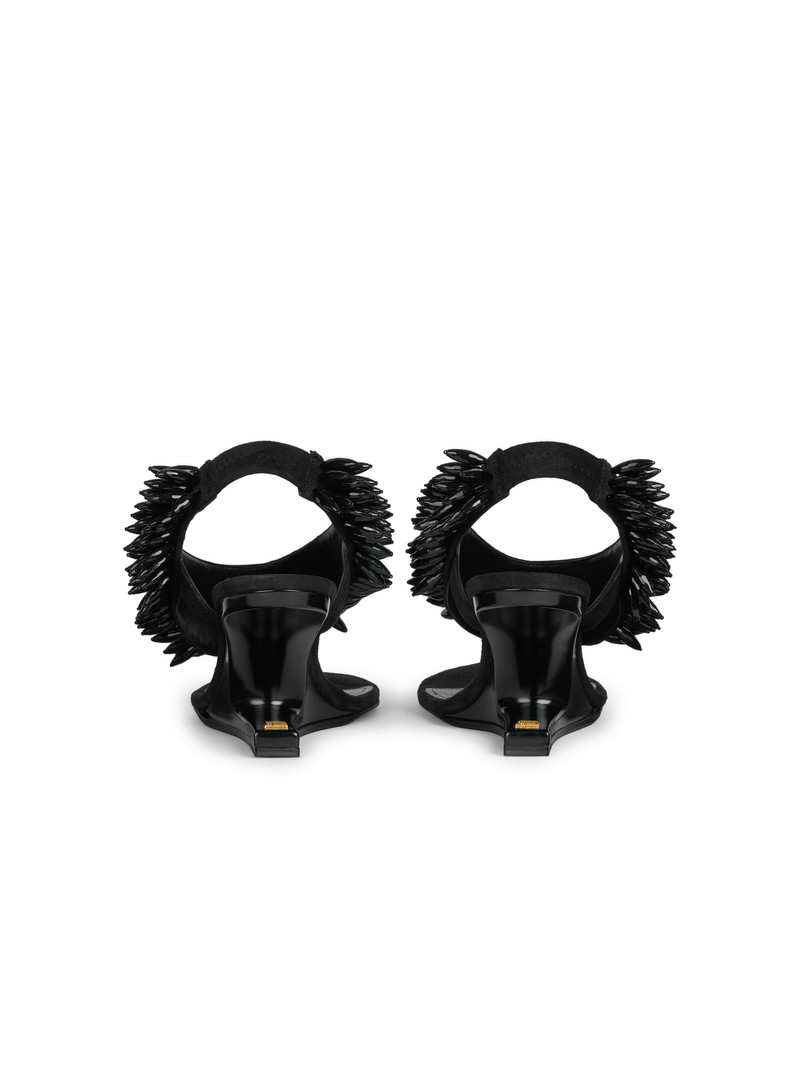 No Wedge beaded suede sandals 4