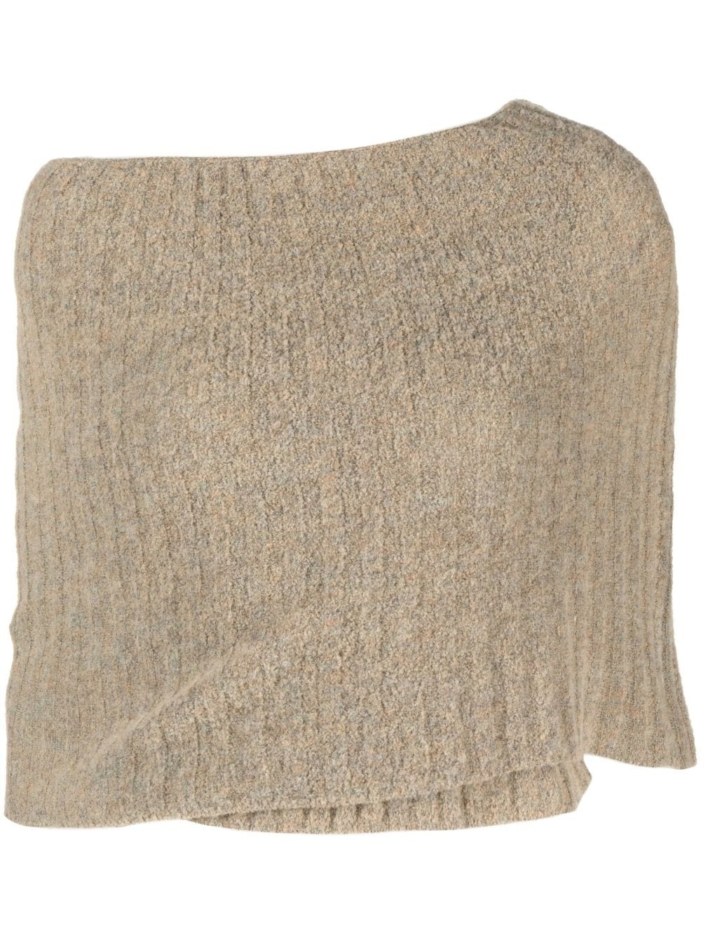 x KNWLS Clavicle asymmetric wool-blend jumper - 1