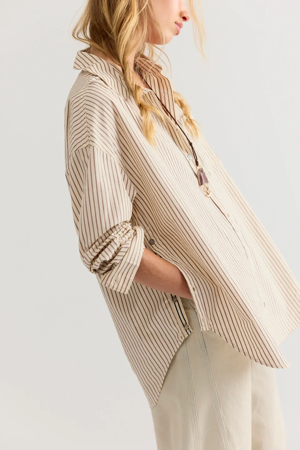 We The Free Lexi Striped Button Down Shirt - 1