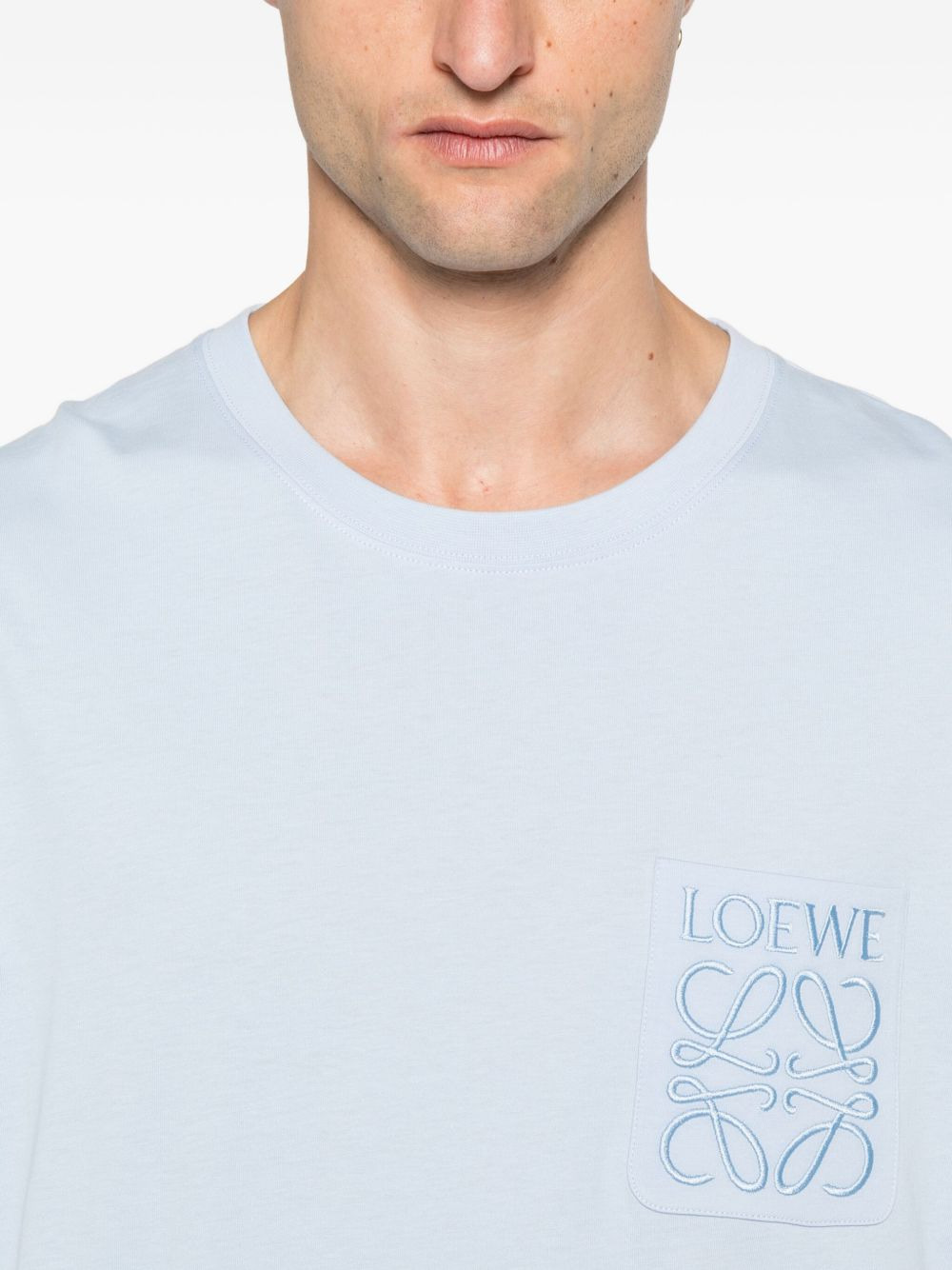 Anagram-embroidered T-shirt - 4